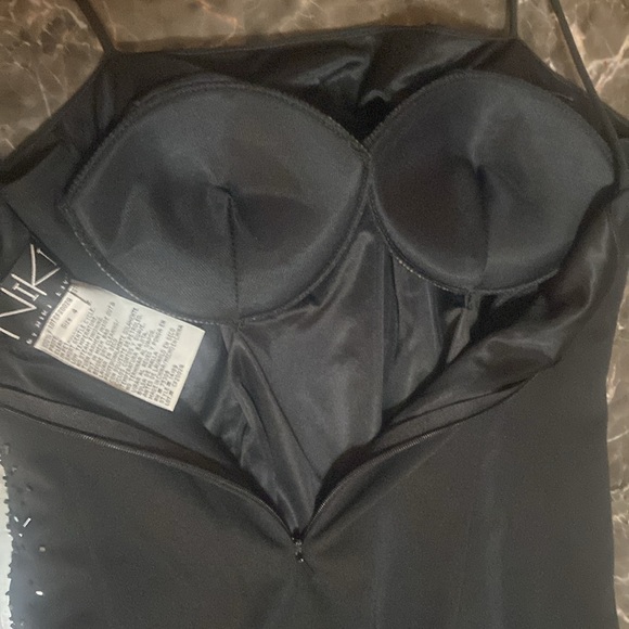 Niki By Niki Levi’s Black Formal Dress With Beading Laces Up The Side - Picture 10 of 10